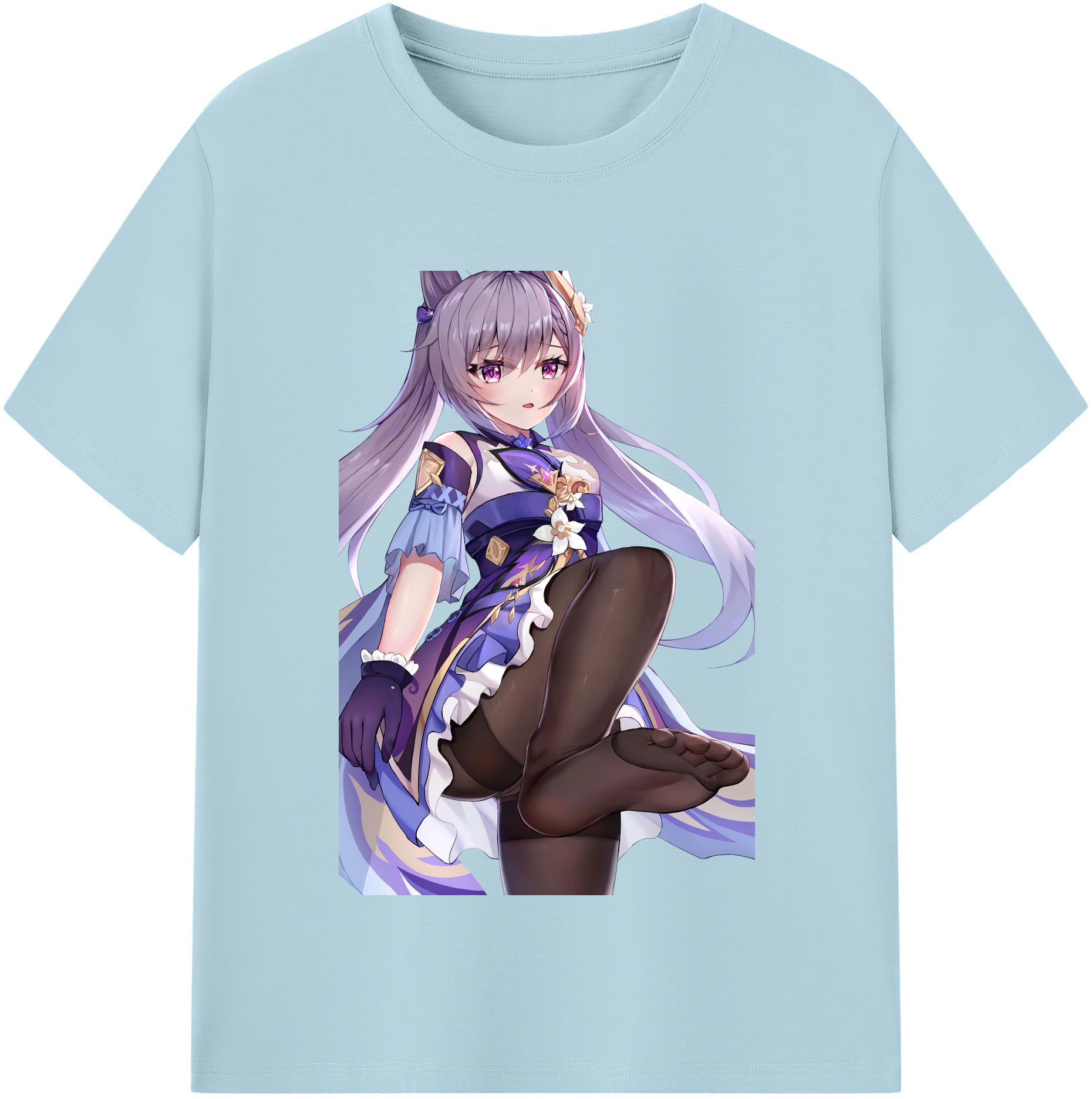 げんし神 刻晴 こくせい genshin Kokusei 綿100％半袖Tシャツ（フロントプリント）